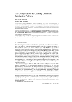 The Complexity of the Counting Constraint Satisfaction Problem
