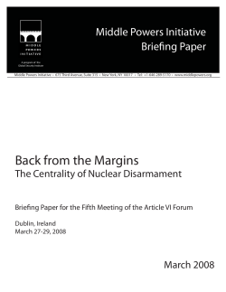 Read the brief - Middle Powers Initiative