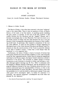 HAMAN IN THE BOOK OF ESTHER