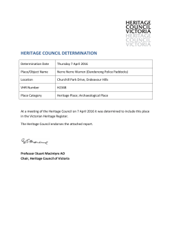 NERRE NERRE WARREN - Heritage Council of Victoria