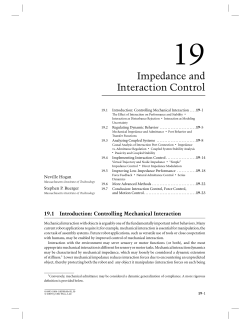 Impedance and Interaction Control