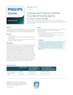 Fluoride and Potassium Nitrate- Fluoride Whitening Agents