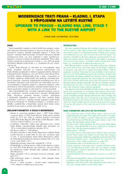 modernizace trati praha &ndash; kladno, i. etapa s připojen&iacute;m na leti&scaron;tě