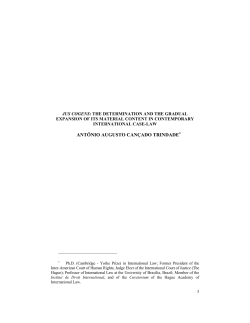 jus cogens: the determination and the gradual expansion of its