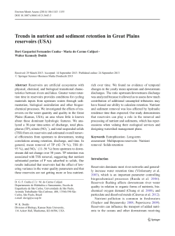 Cunha, D.G.F., W.K. Dodds, and Md.C. Calijuri 2014. Trends in