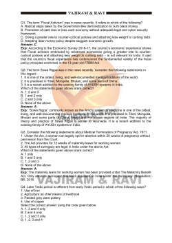 Q1. The term &ldquo;Fiscal Activism&rdquo; was in news recently. It refers to which