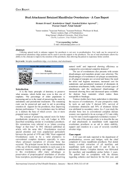 Stud Attachment Retained Mandibular