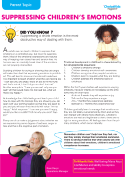 suppressing children`s emotions