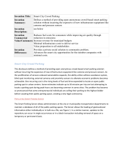 Invention Title: Smart City Crowd Parking Invention Summary