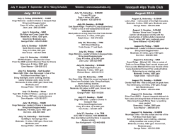 Schedule 2014 3rd Qtr - Issaquah Alps Trails Club
