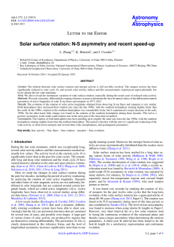 Solar surface rotation: N-S asymmetry and recent speed-up