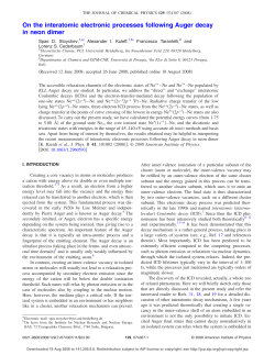 On the interatomic electronic processes following Auger decay in