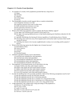 Chapters 2-3: Practice Exam Questions
