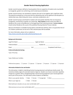 Gender Neutral Housing Application