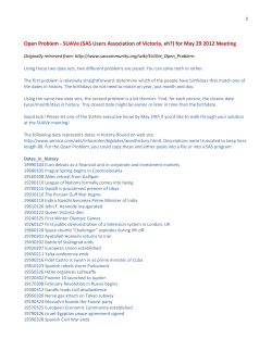 Open Problem Solution 2012