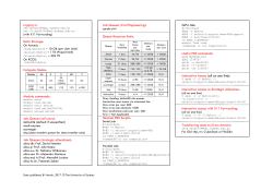 Data Storage: Compute Nodes: Module commands: Job Queues (all