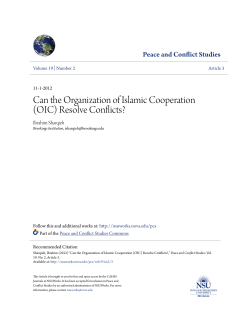 Can the Organization of Islamic Cooperation (OIC) Resolve Conflicts?