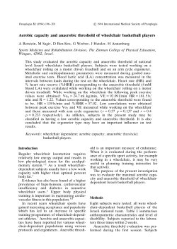 Aerobic capacity and anaerobic threshold of wheelchair basketball