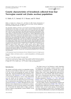 Genetic characteristics of broodstock collected