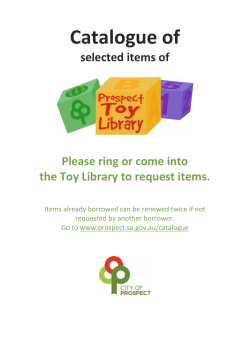 Prospect Toy Library Catalogue