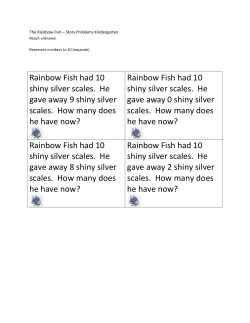 Rainbow Fish had 10 shiny silver scales. He gave away 9 shiny