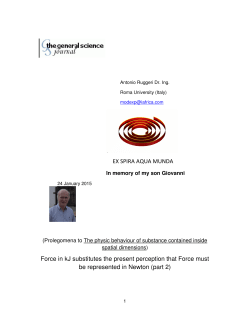 EX SPIRA AQUA MUNDA Force in kJ substitutes the present