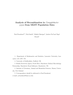 Analysis of Recombination in Campylobacter