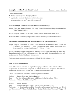 MLA Examples