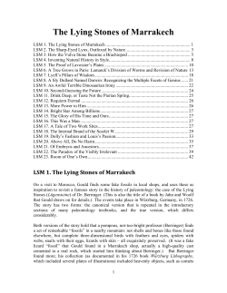 The Lying Stones of Marrakech - A Website About Stephen Jay