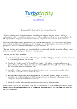 Estimating Wind Speed and Turbine Output on Your Site