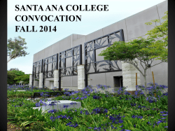 SANTA ANA COLLEGE CONVOCATION FALL 2014
