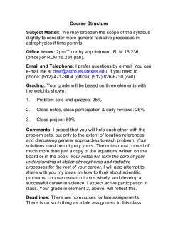 Course Structure Subject Matter: We may broaden the scope of the