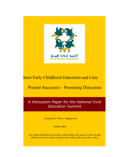 Inuit Early Childhood Education and Care