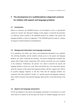3 The development of a multidisciplinary diagnostic protocol