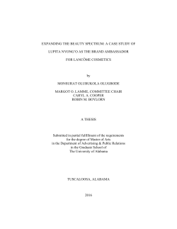 EXPANDING THE BEAUTY SPECTRUM: A CASE STUDY