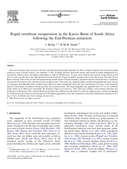 Rapid vertebrate recuperation in the Karoo Basin of