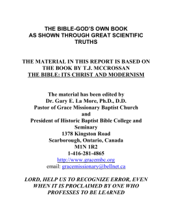 THE BIBLE-GOD`S OWN BOOK AS SHOWN THROUGH GREAT
