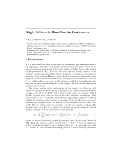 Bright Solitons in Bose-Einstein Condensates