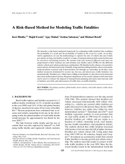 A Risk-Based Method for Modeling Traffic Fatalities