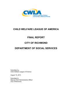 Child Protection Program Review - Child Welfare League of America