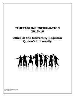 2011-12 timetabling key information