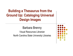 Building a Thesaurus from the Ground Up: Cataloging