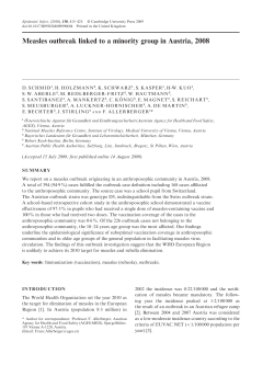 Measles outbreak linked to a minority group in Austria, 2008