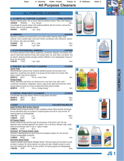CHEMICALS All Purpose Cleaners