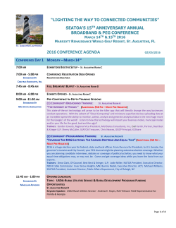 Conference Agenda