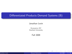 Demand Estimation - Stanford University