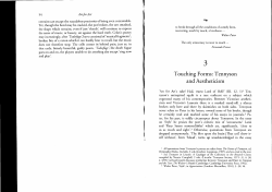 Touchitg Forms: Tennyson and Aestheticism