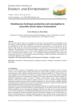 Simultaneous hydrogen production and consumption in Anaerobic
