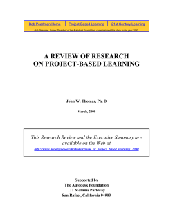 a review of research on project-based learning
