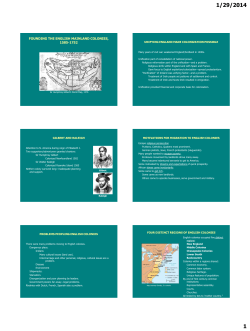 founding the english mainland colonies, 1585